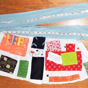 Handmade children's apron Blue and white